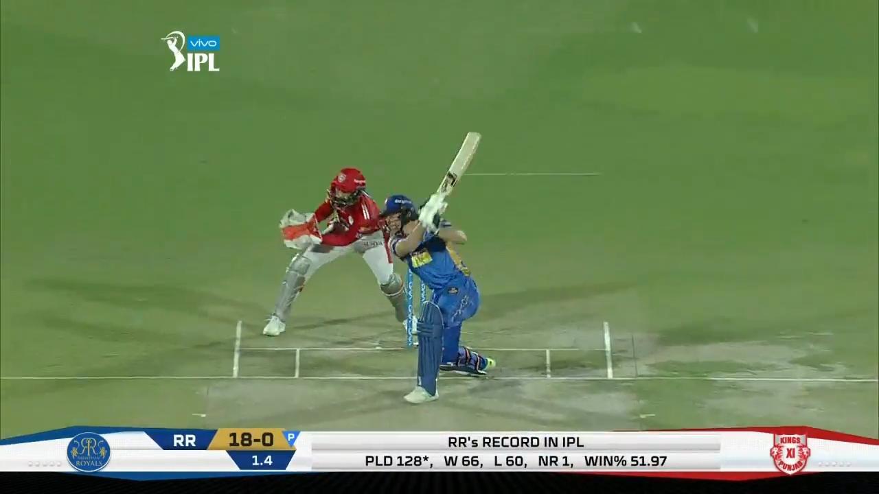 M40: RR vs KXIP – Jos Buttler Six background