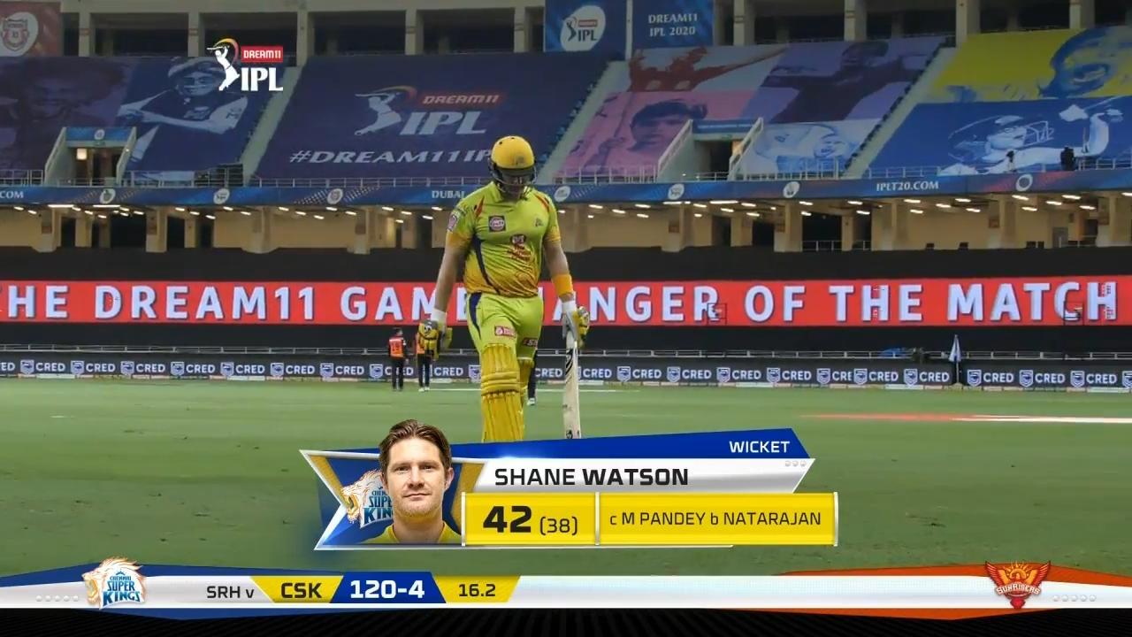 M29: SRH vs CSK – Shane Watson Wicket