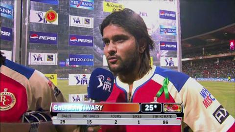 M27: RCB vs RR – Chris Gayle, Saurabh Tiwary Interview background
