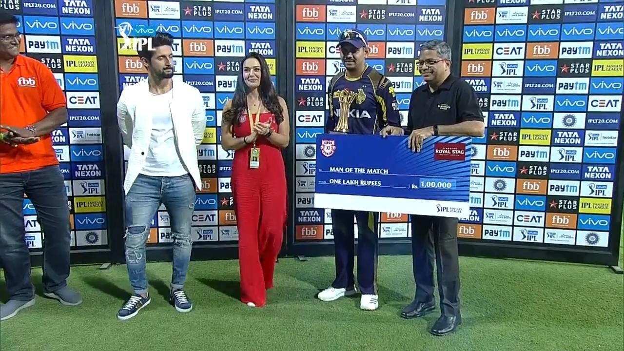 M44: KXIP vs KKR – Man of the Match – Sunil Narine