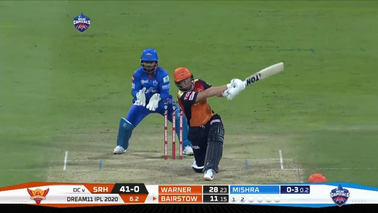 M11: DC vs SRH – Jonny Bairstow Six
