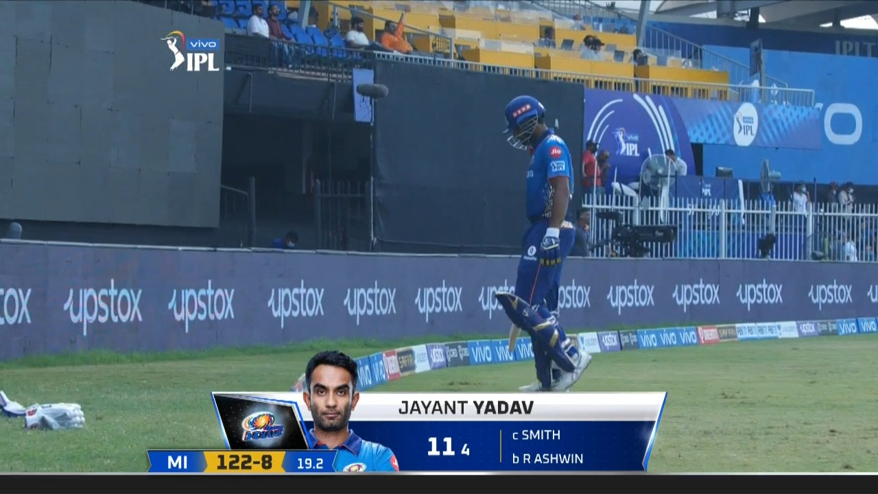 M46: MI vs DC – Jayant Yadav Wicket