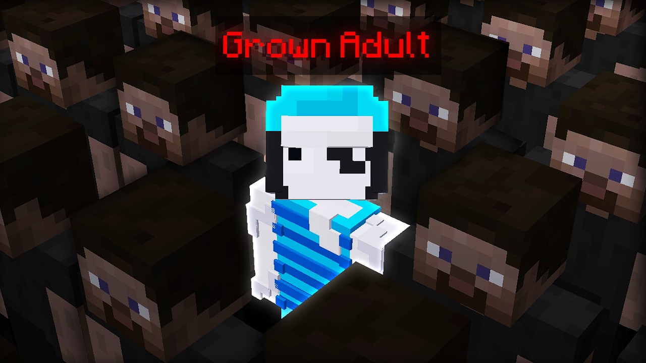 I Sneaked Onto This KIDS ONLY Minecraft SMP background