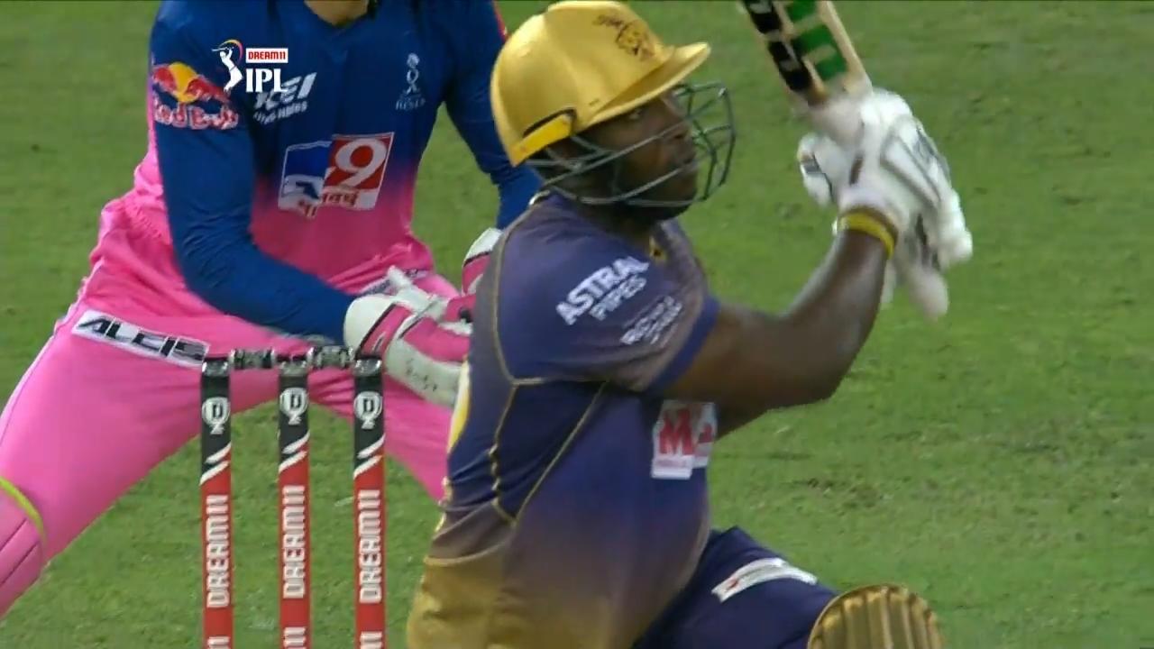 Russell muscles 2 sixes in 1 over
