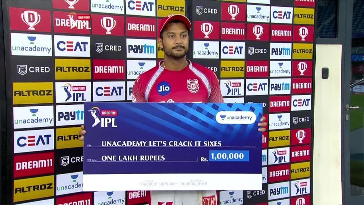 M02: DC vs KXIP – Unacademy Lets Crack It Sixes of the Match – Mayank Agarwal background