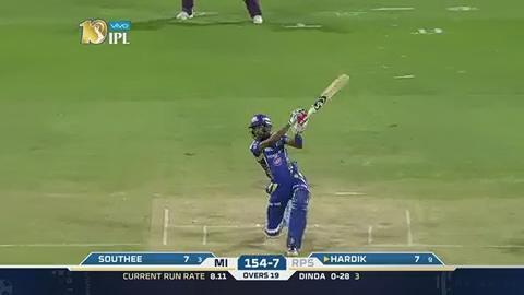 M2: RPS vs MI – Hardik Pandya Six
