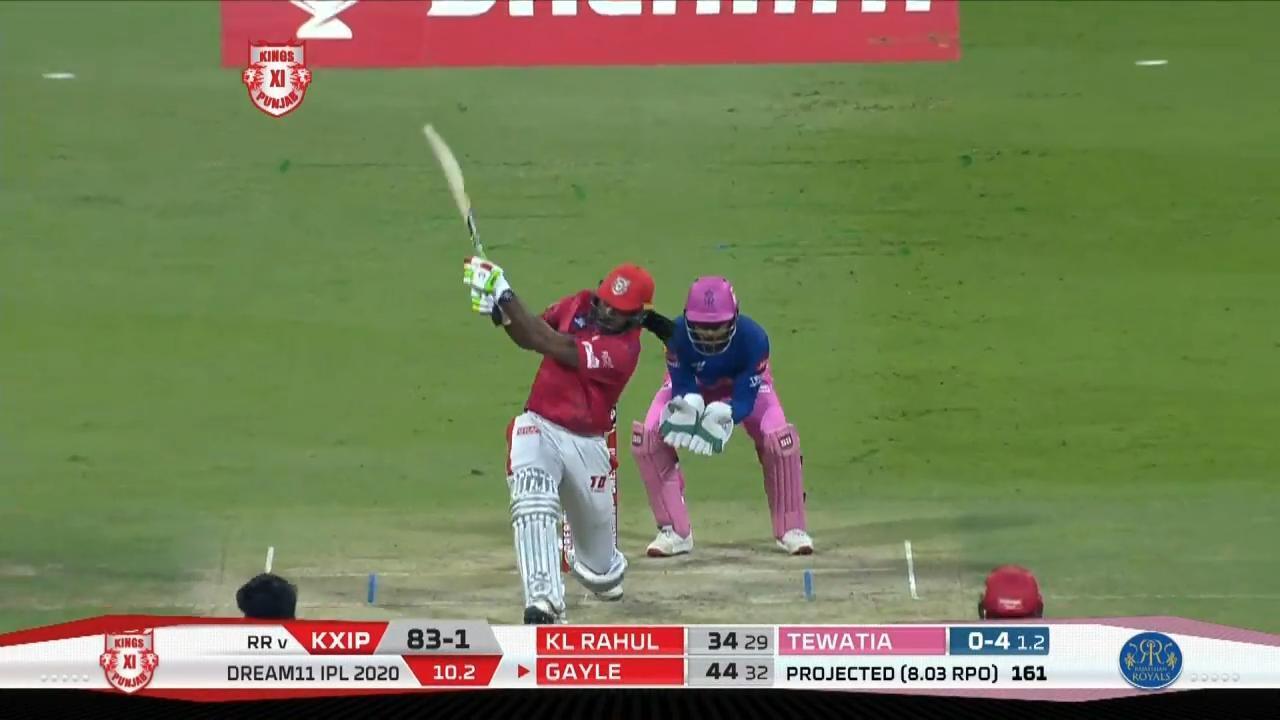 M50: KXIP vs RR – Chris Gayle Six background