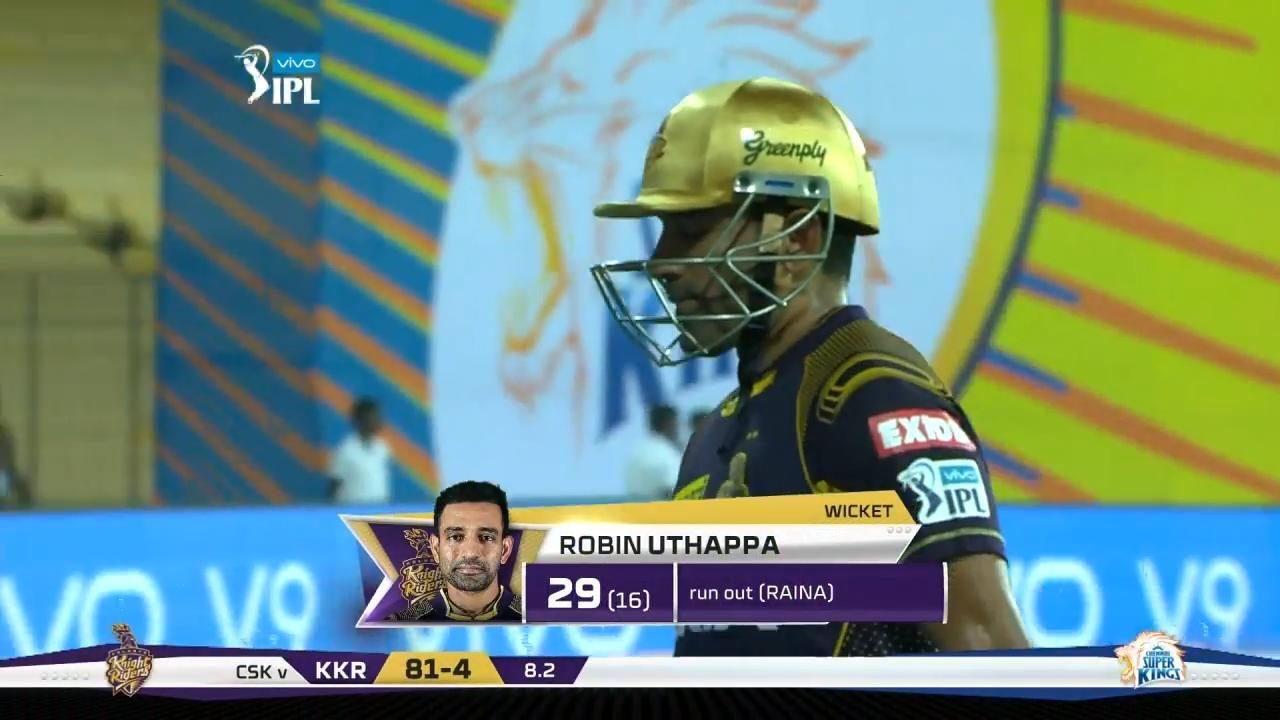 M05: CSK vs KKR – Robin Uthappa Wicket