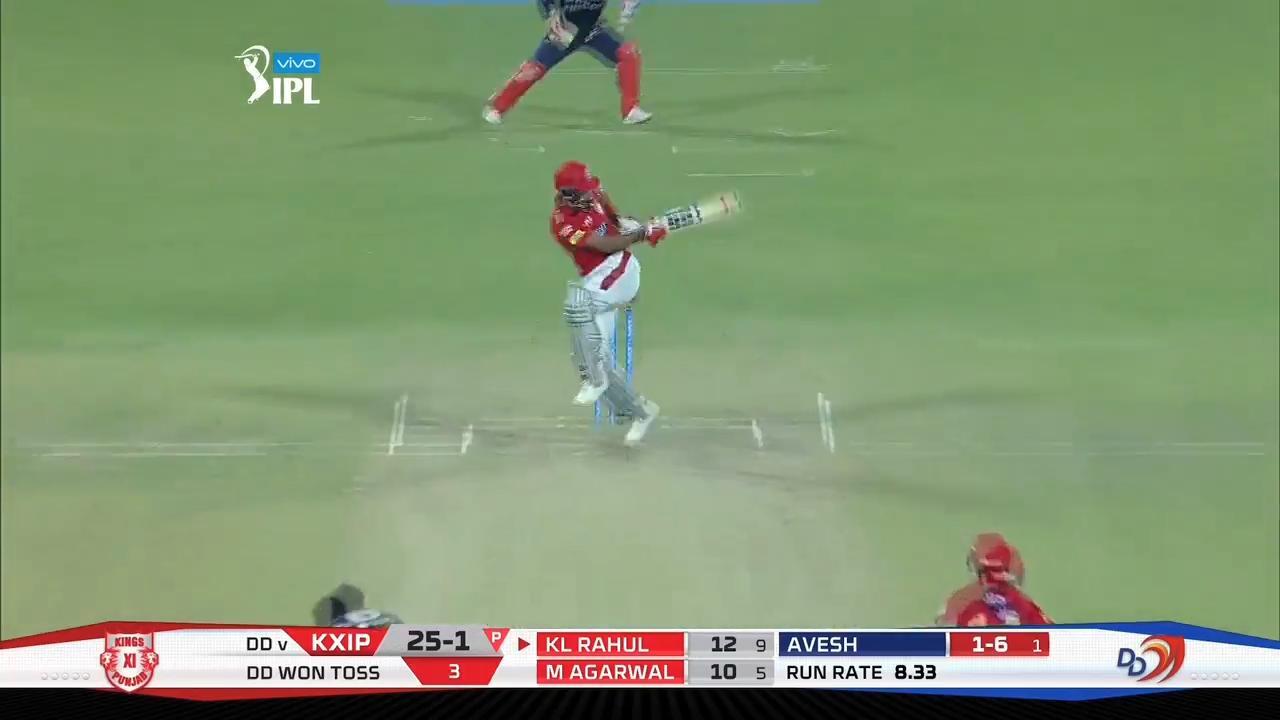 M22: DD vs KXIP – KL Rahul Six background