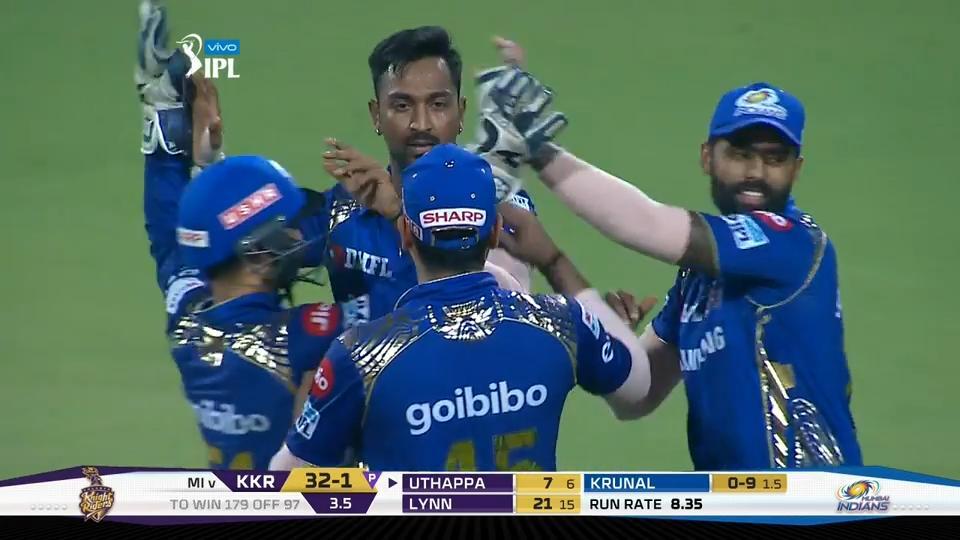 M41: KKR vs MI – Fall of Wickets