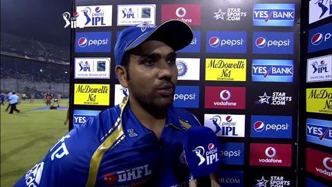 M40: KKR vs MI– Rohit Sharma Interview background
