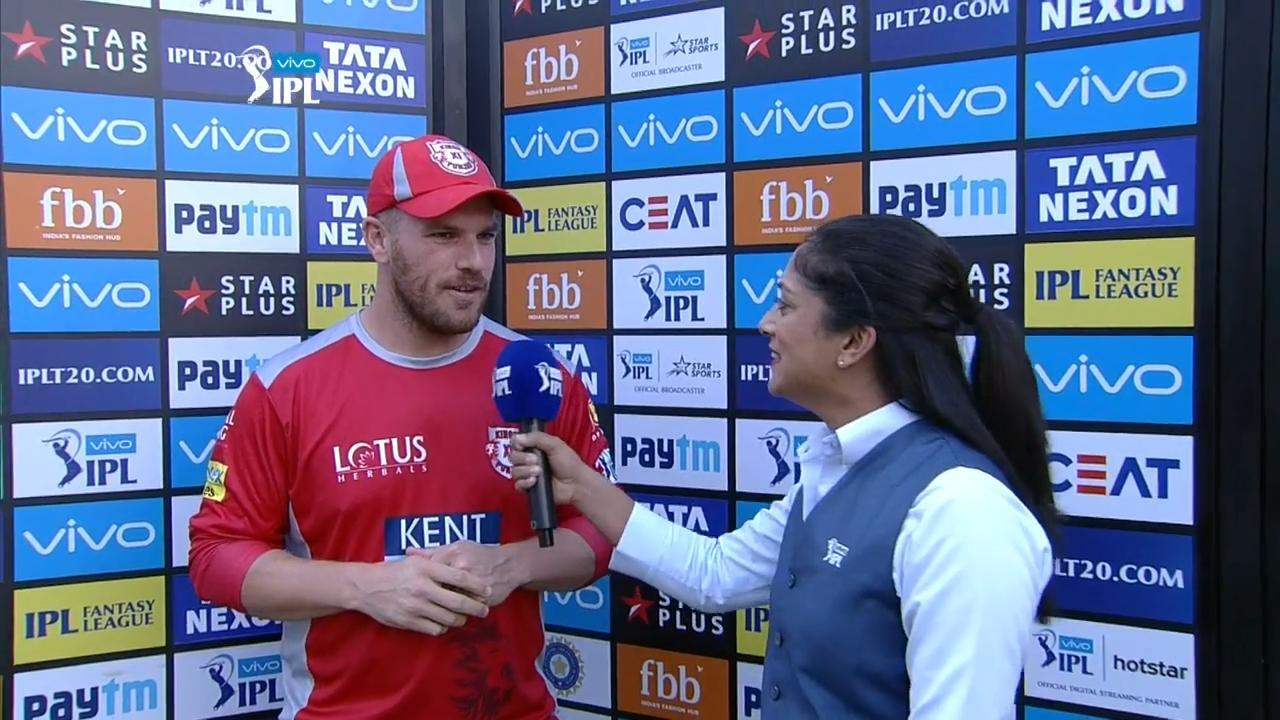 M16: KXIP vs SRH – Aaron Finch Interview background