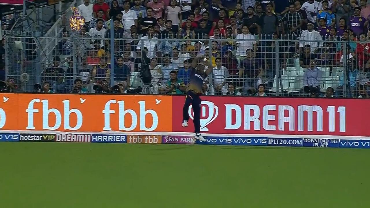 Andre Russell's ice cool catch background