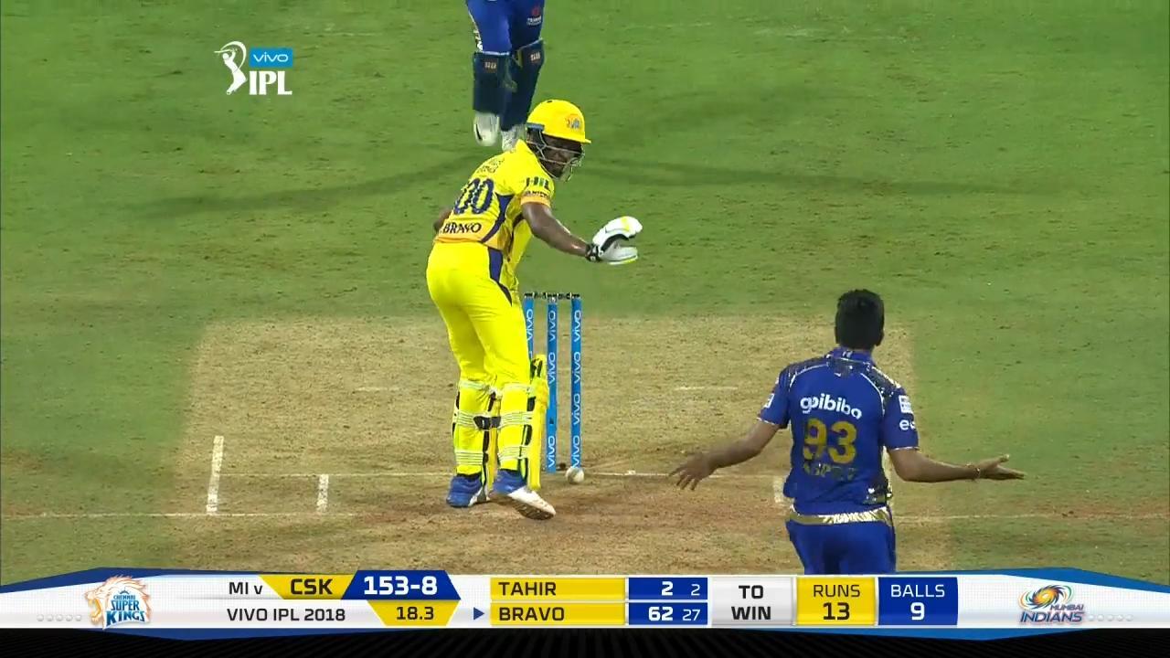 Hits the stumps but NOT OUT