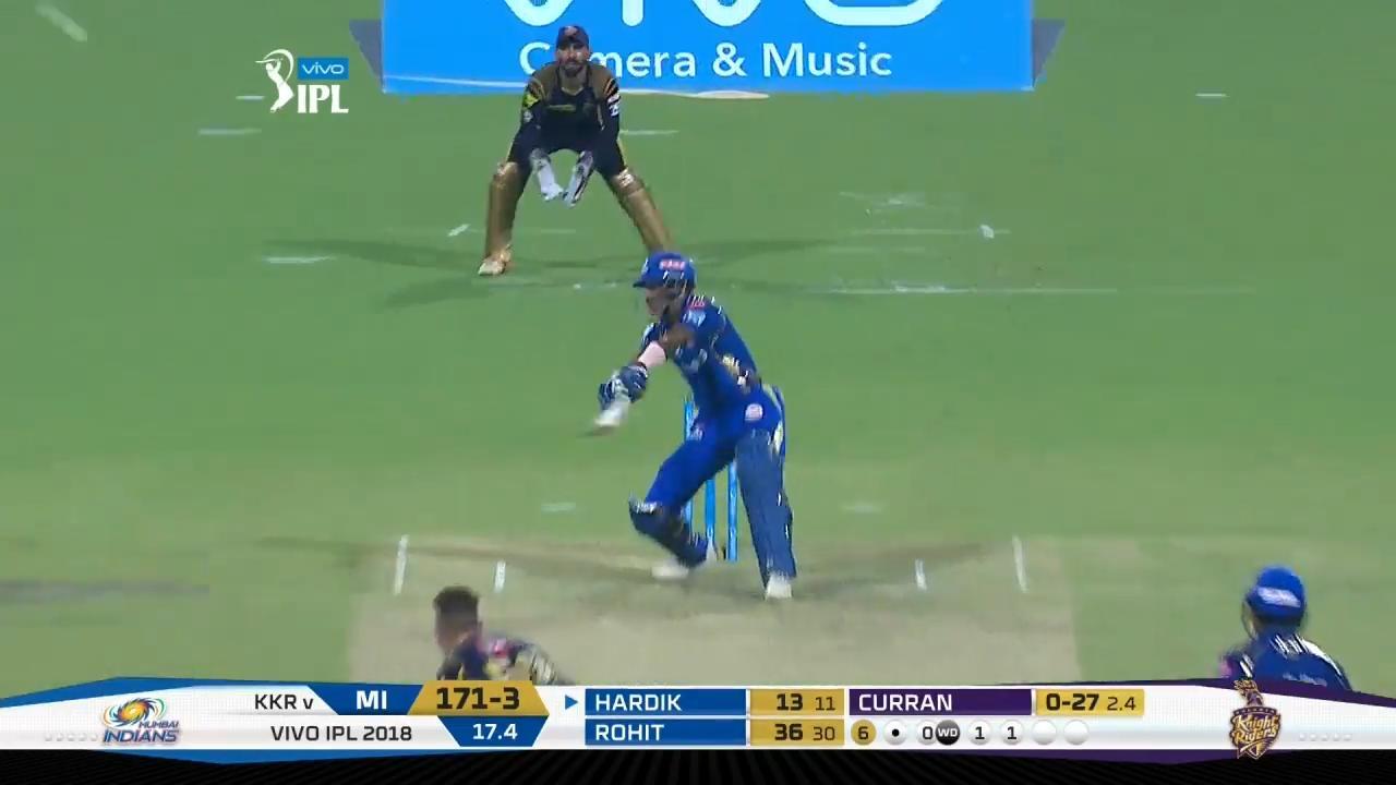 M41: KKR vs MI – Hardik Pandya Six