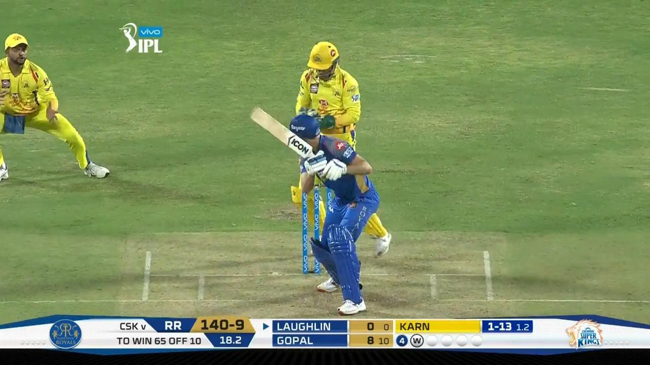 M17: CSK vs RR – Ben Laughlin Wicket