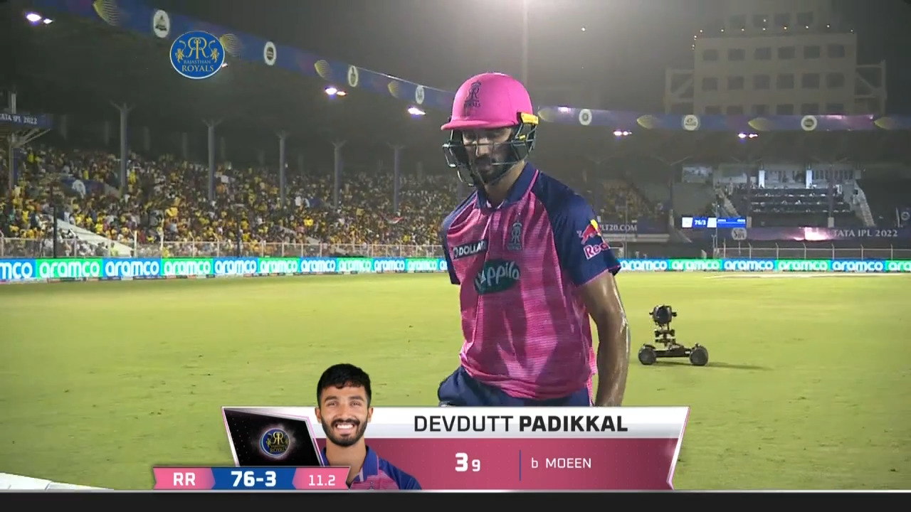 M68: RR vs CSK – Devdutt Padikkal Wicket