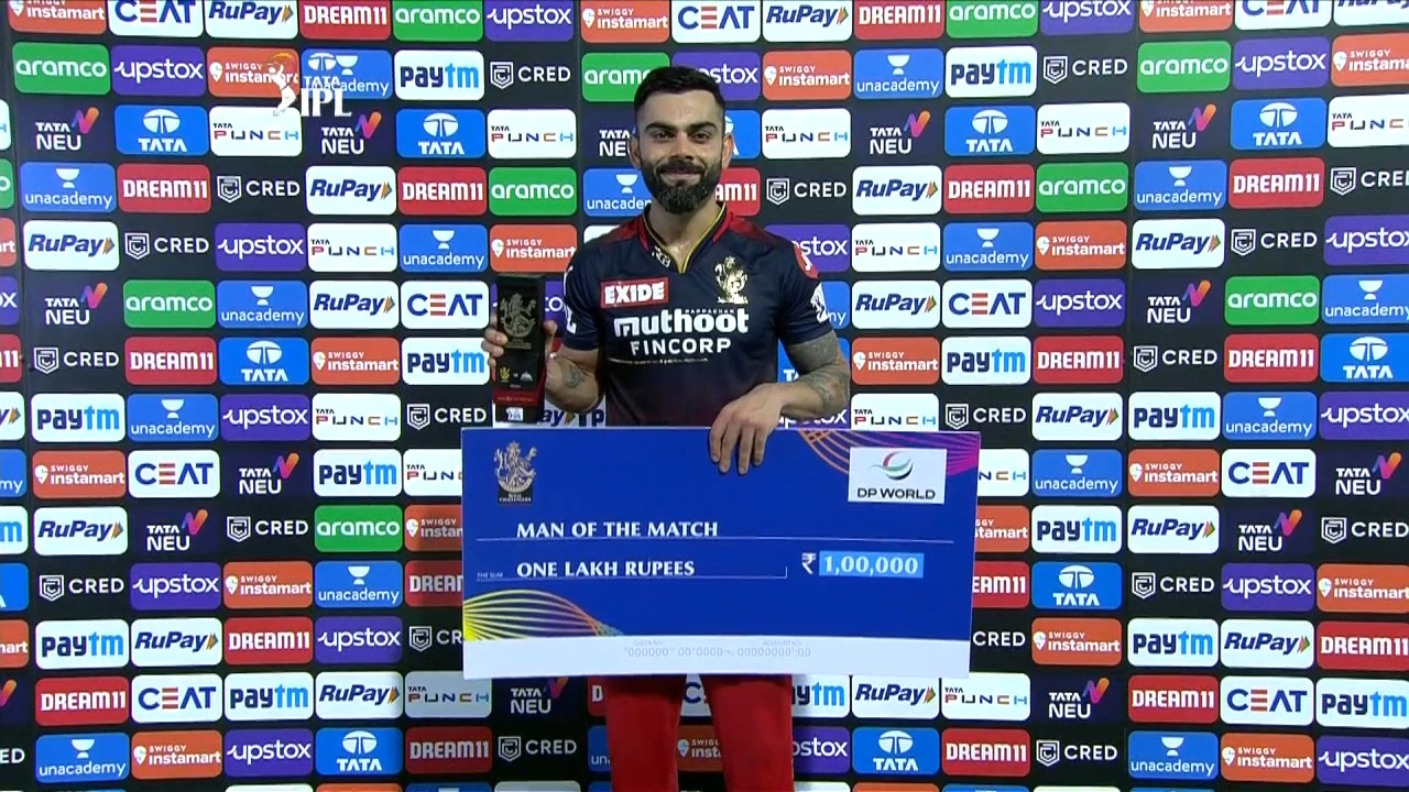 M67: RCB vs GT – Man of the Match – Virat Kohli