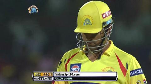 M19: CSK vs PWI – MS Dhoni Wicket