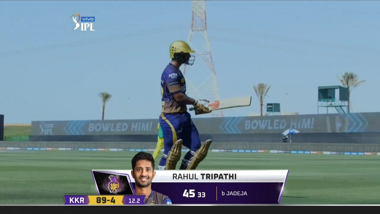 M38: CSK vs KKR – Rahul Tripathi Wicket