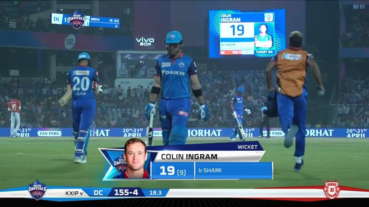 M37: DC vs KXIP – Colin Ingram Wicket background