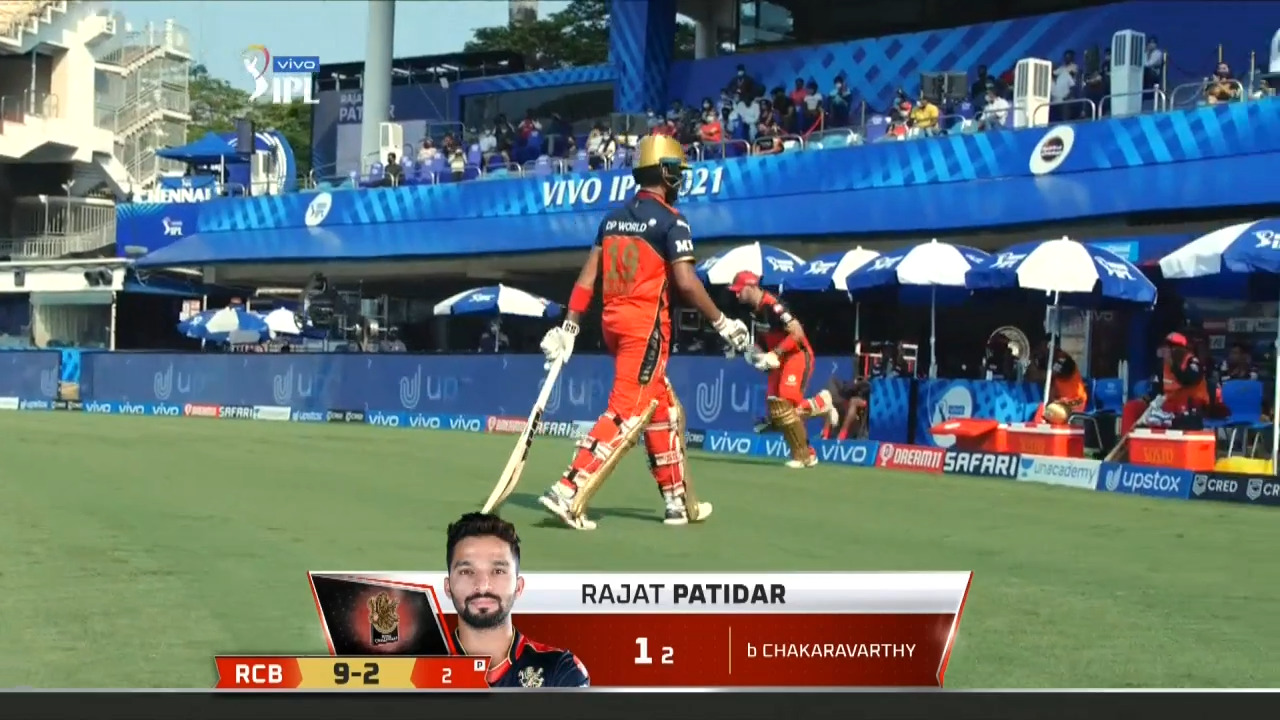 M10: RCB vs KKR – Rajat Patidar Wicket