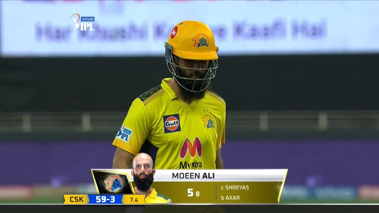 M50: DC vs CSK – Moeen Ali Wicket background