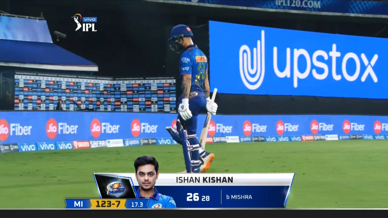 M13: DC vs MI – Ishan Kishan Wicket background
