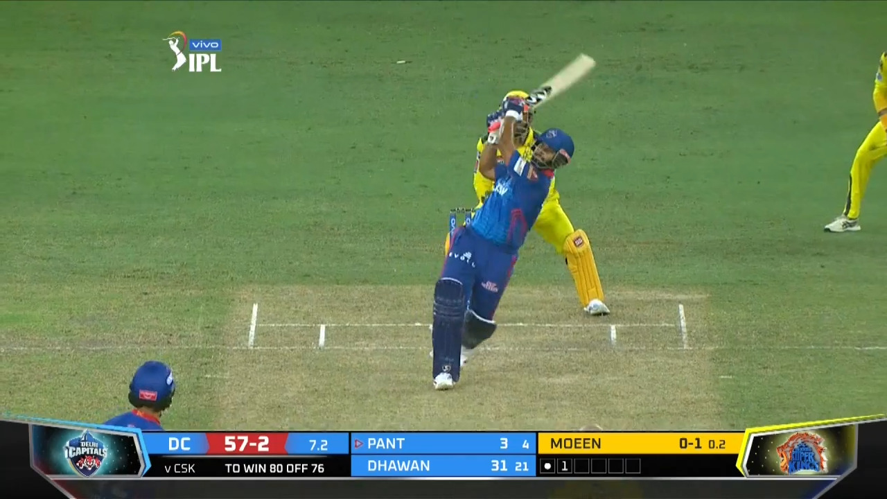 M50: DC vs CSK – Rishabh Pant Six background