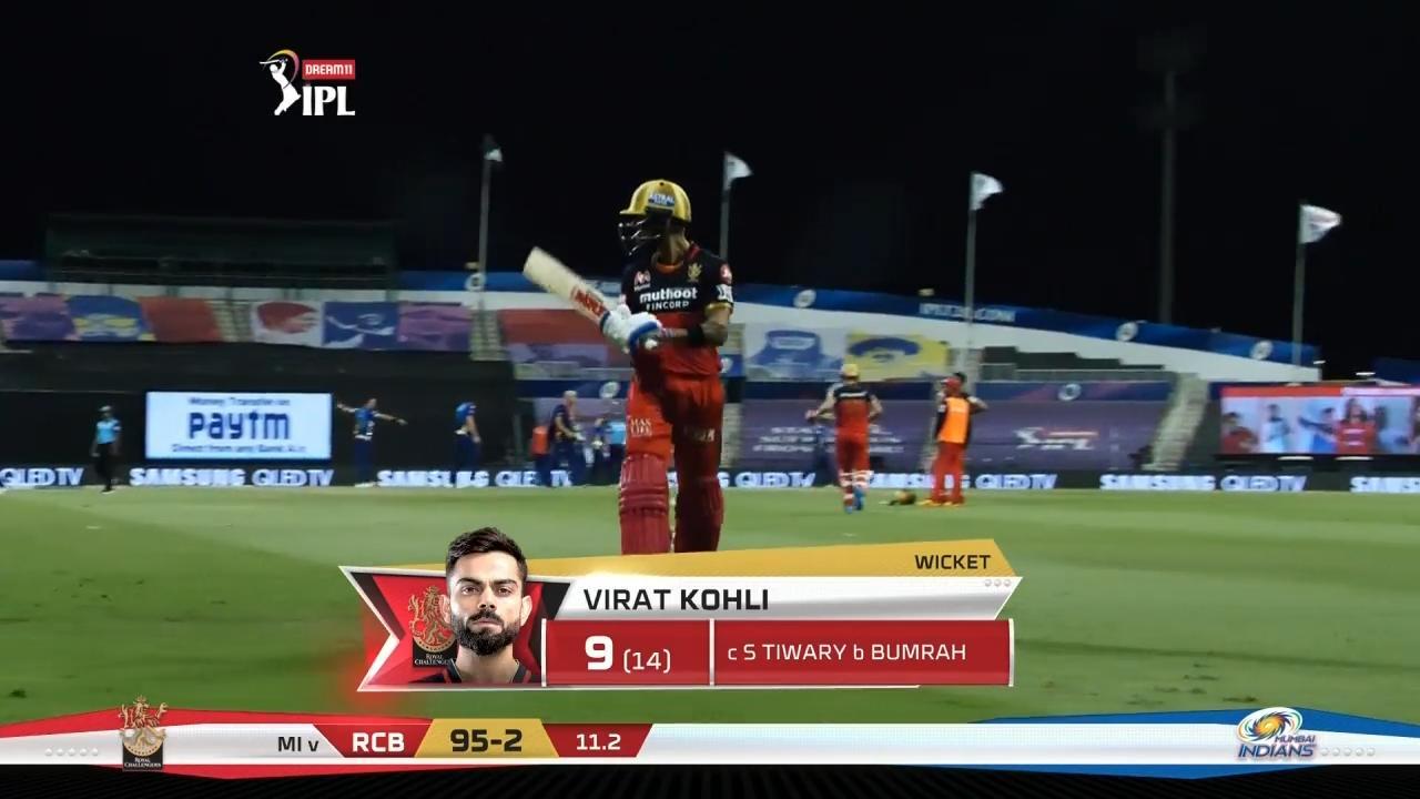 M48: MI vs RCB – Virat Kohli Wicket