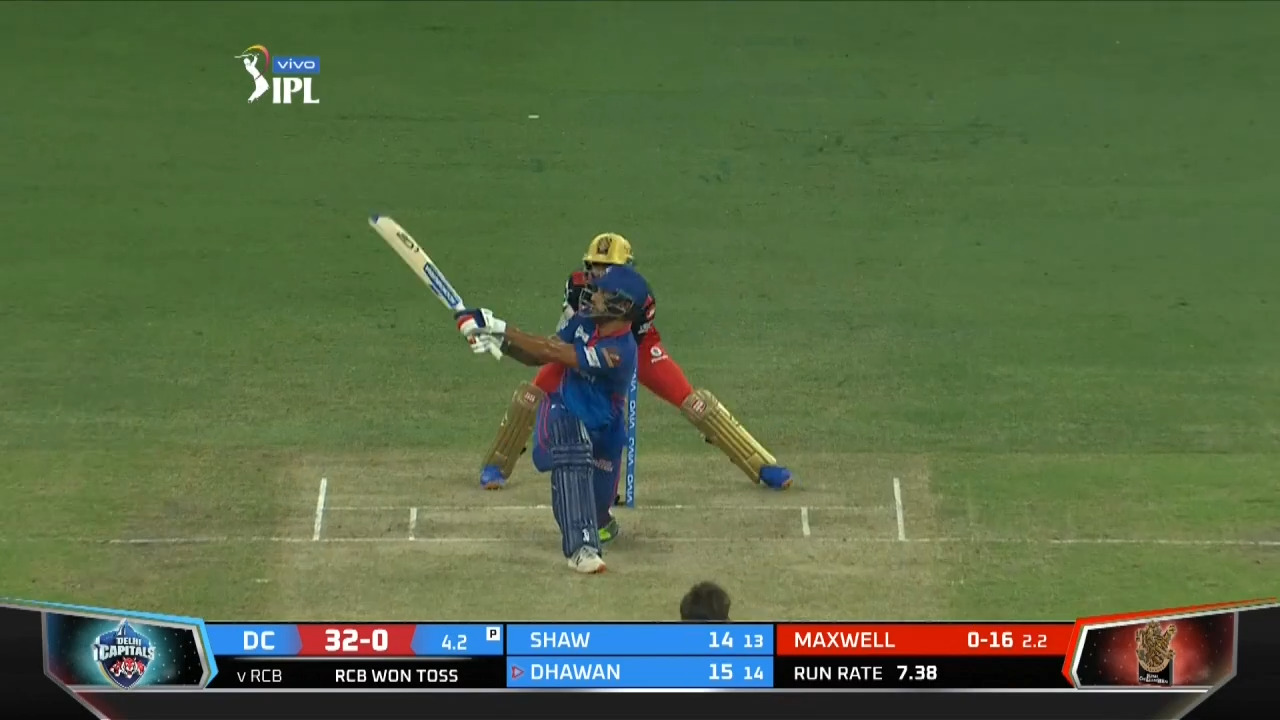 M56: RCB vs DC – Shikhar Dhawan Six