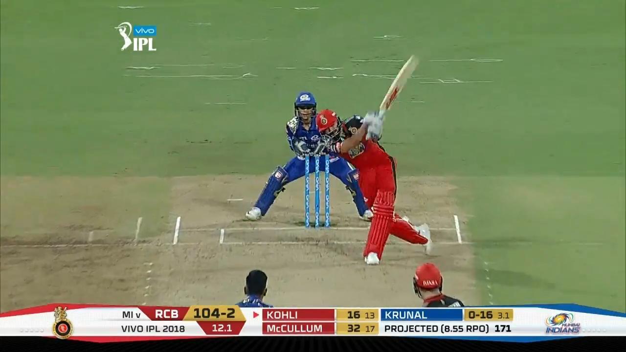 M31: RCB vs MI – Virat Kohli Six