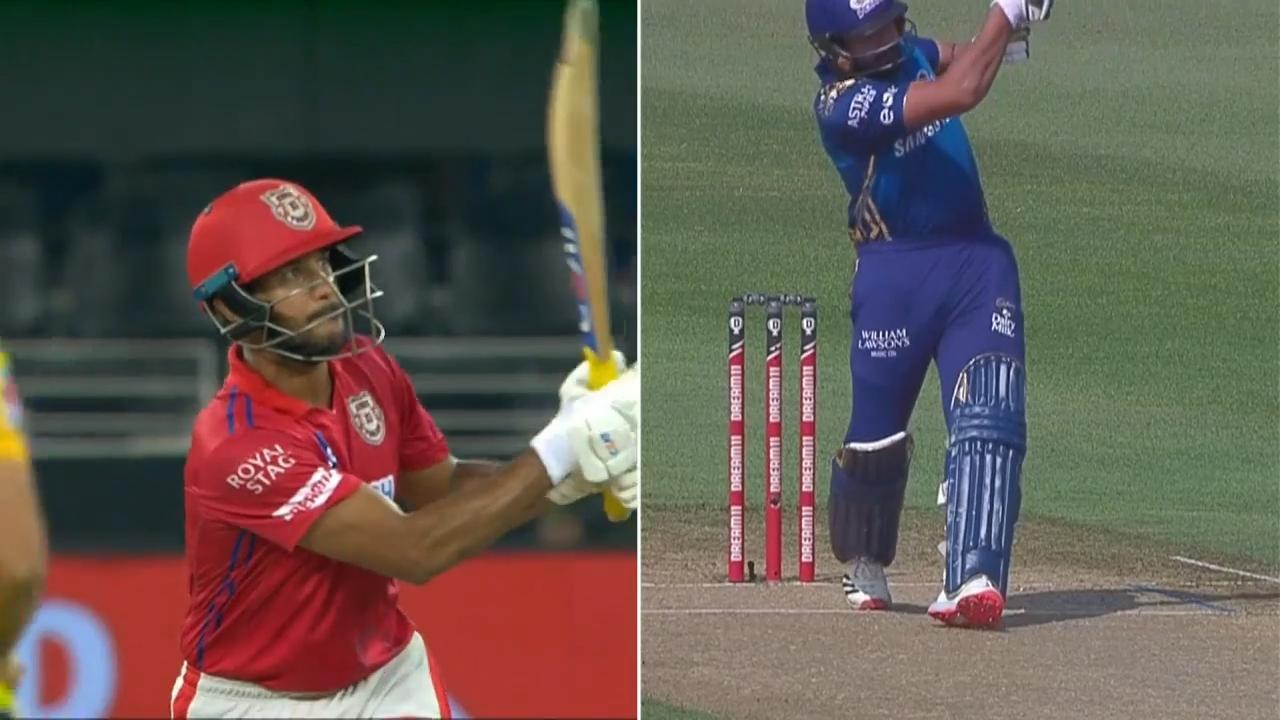 Mayank "pulls" off a Rohit