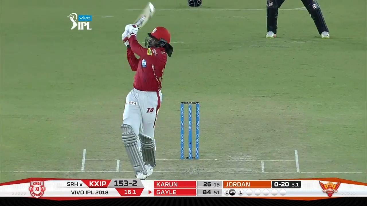 M16: KXIP vs SRH – Chris Gayle Six