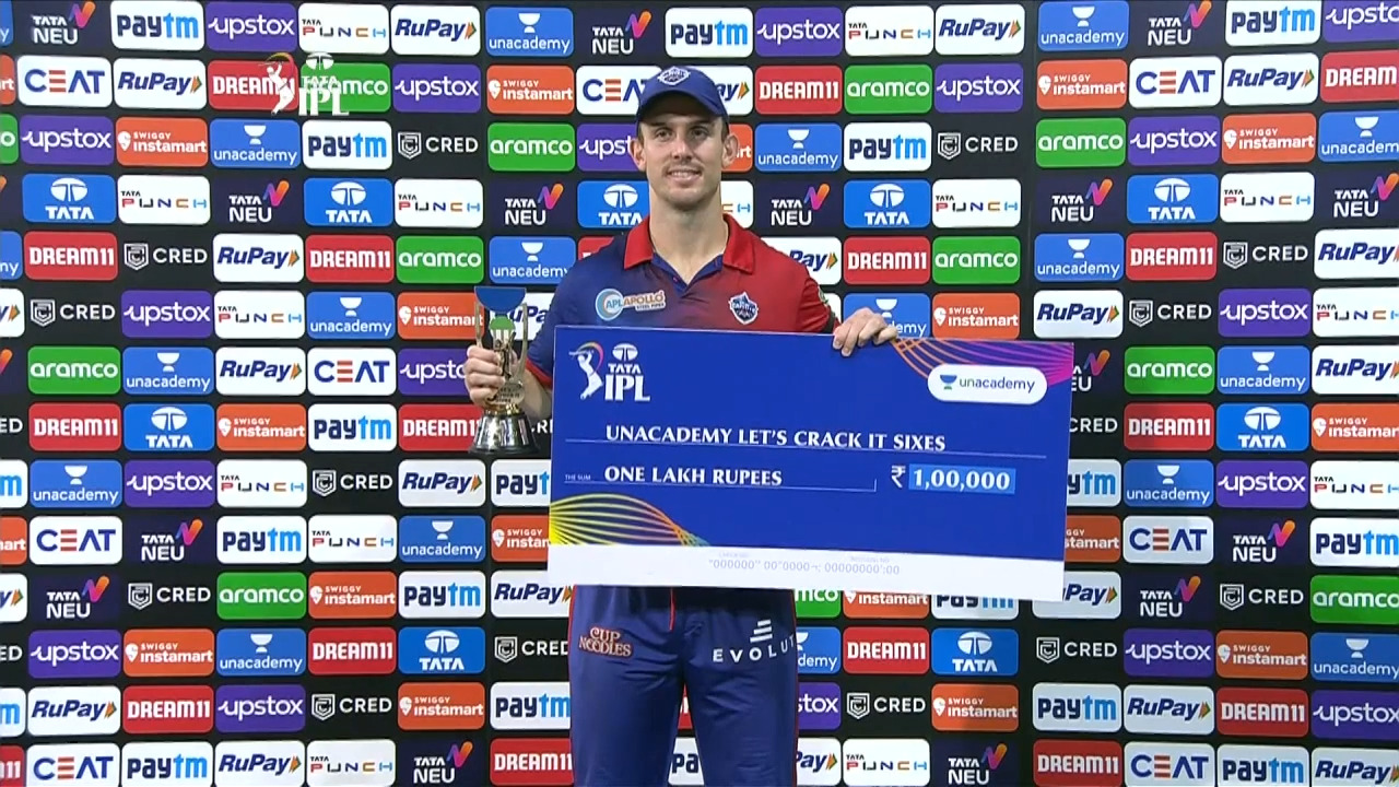 M64: PBKS vs DC – Unacademy Let's Crack It Sixes of the Match – Mitchell Marsh
