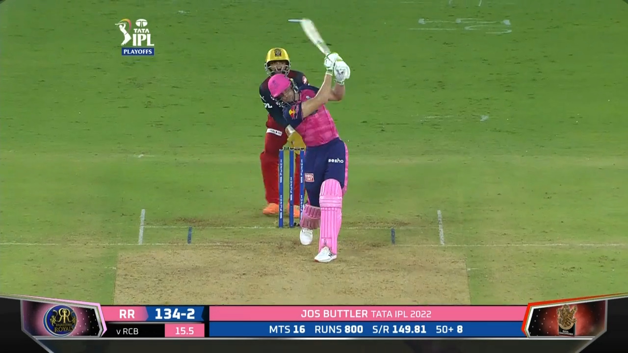 Q2: RR vs RCB – Jos Buttler Six