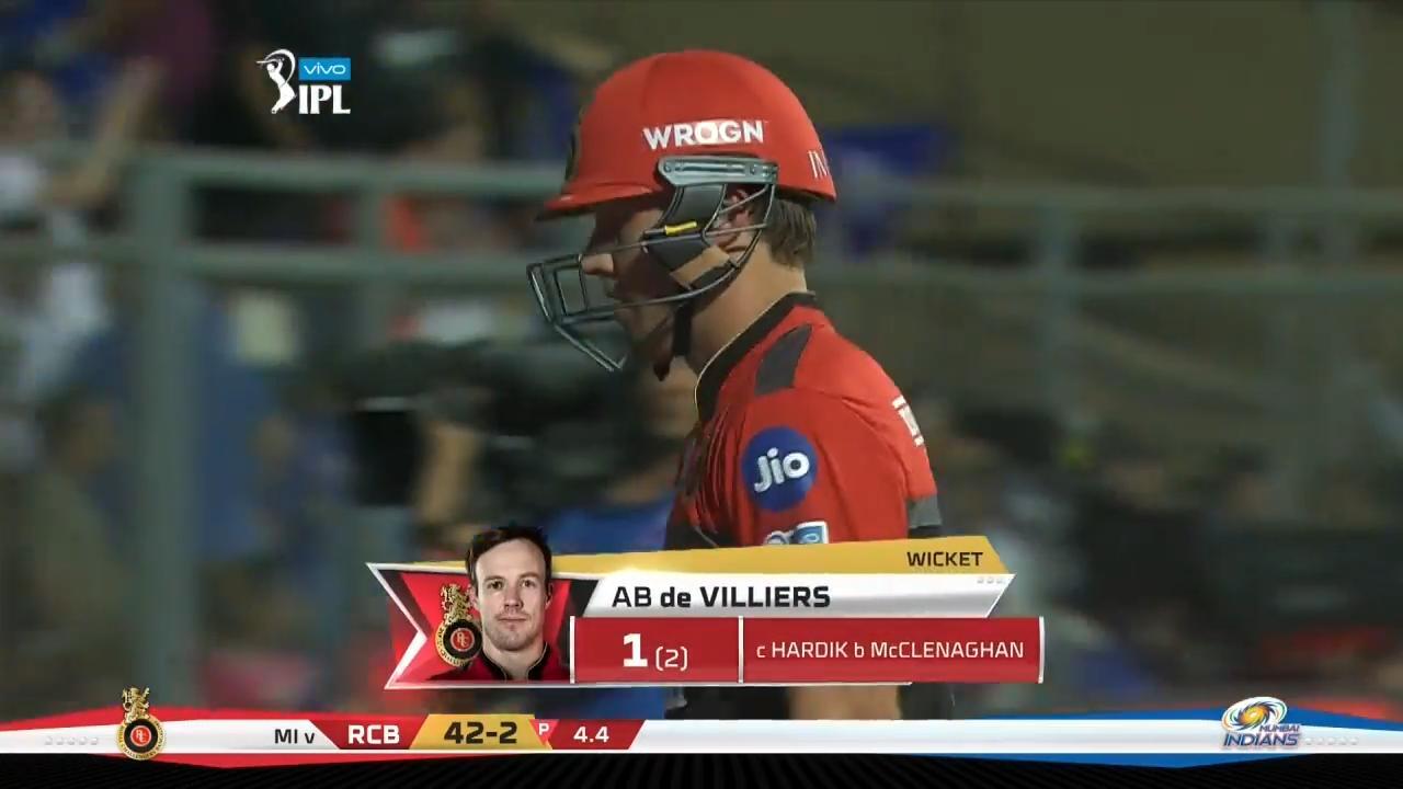 M14: MI vs RCB – AB de Villiers Wicket