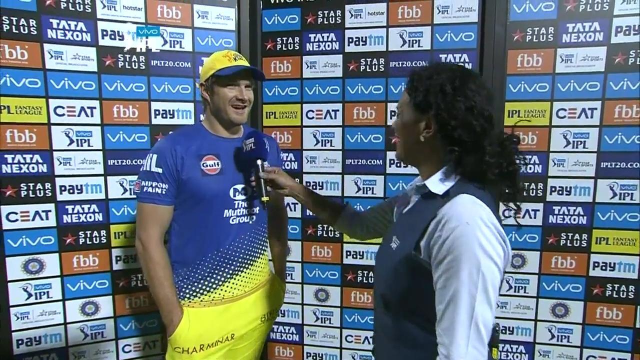 M56: CSK vs KXIP – Shane Watson Interview