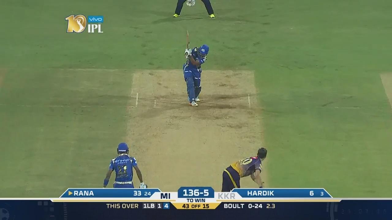 M7: MI vs KKR – Nitish Rana Six background