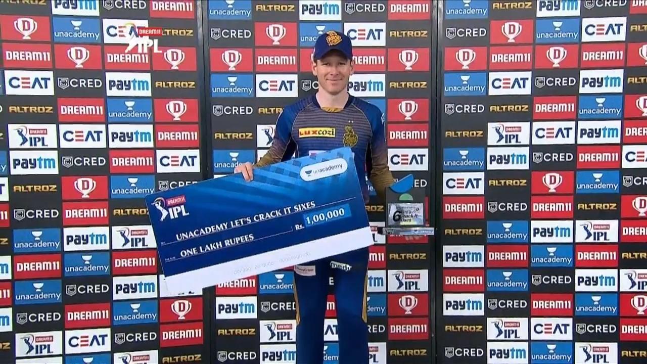 M54: KKR vs RR – Unacademy Lets Crack It Sixes of the Match – Eoin Morgan