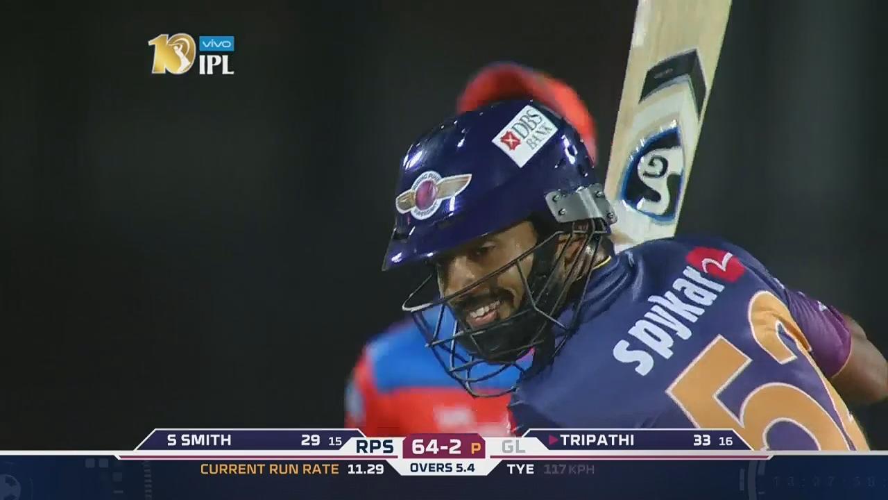 M13: GL vs RPS – Rahul Tripathi 33 background
