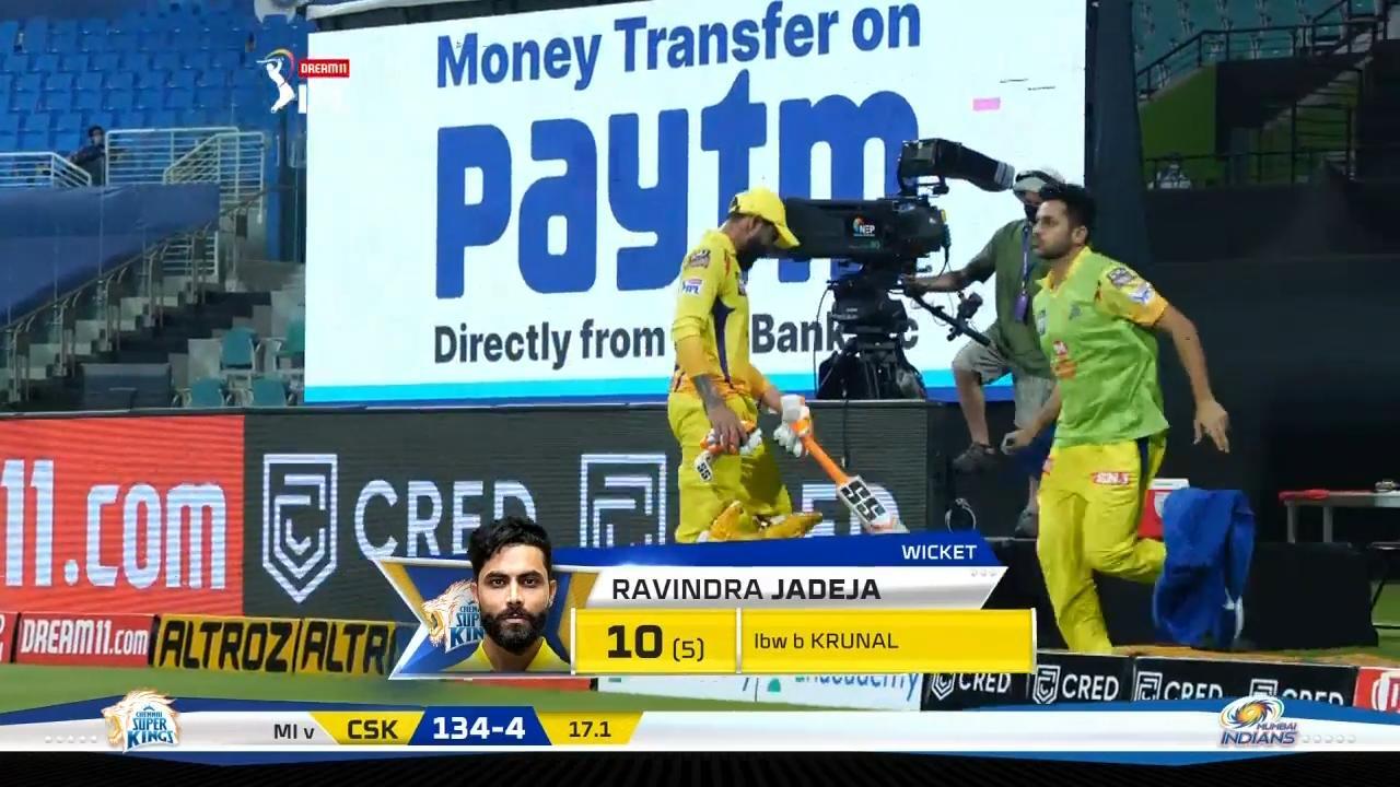 M01: MI vs CSK – Ravindra Jadeja Wicket