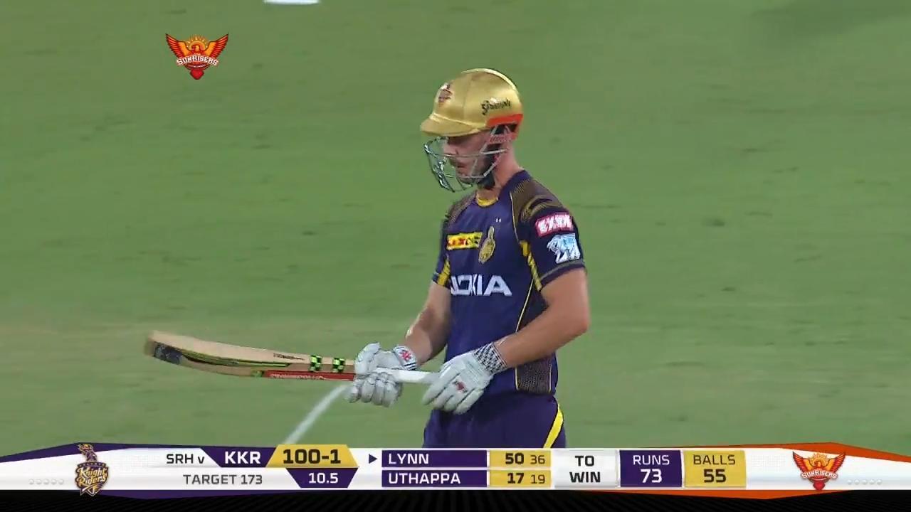 Chris Lynn's valuable half century at the top background