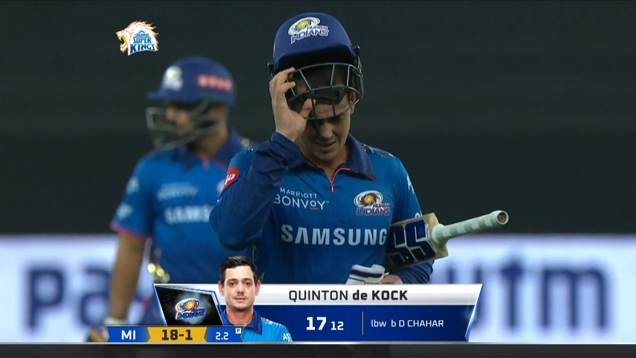 M30: CSK vs MI – Quinton de Kock Wicket