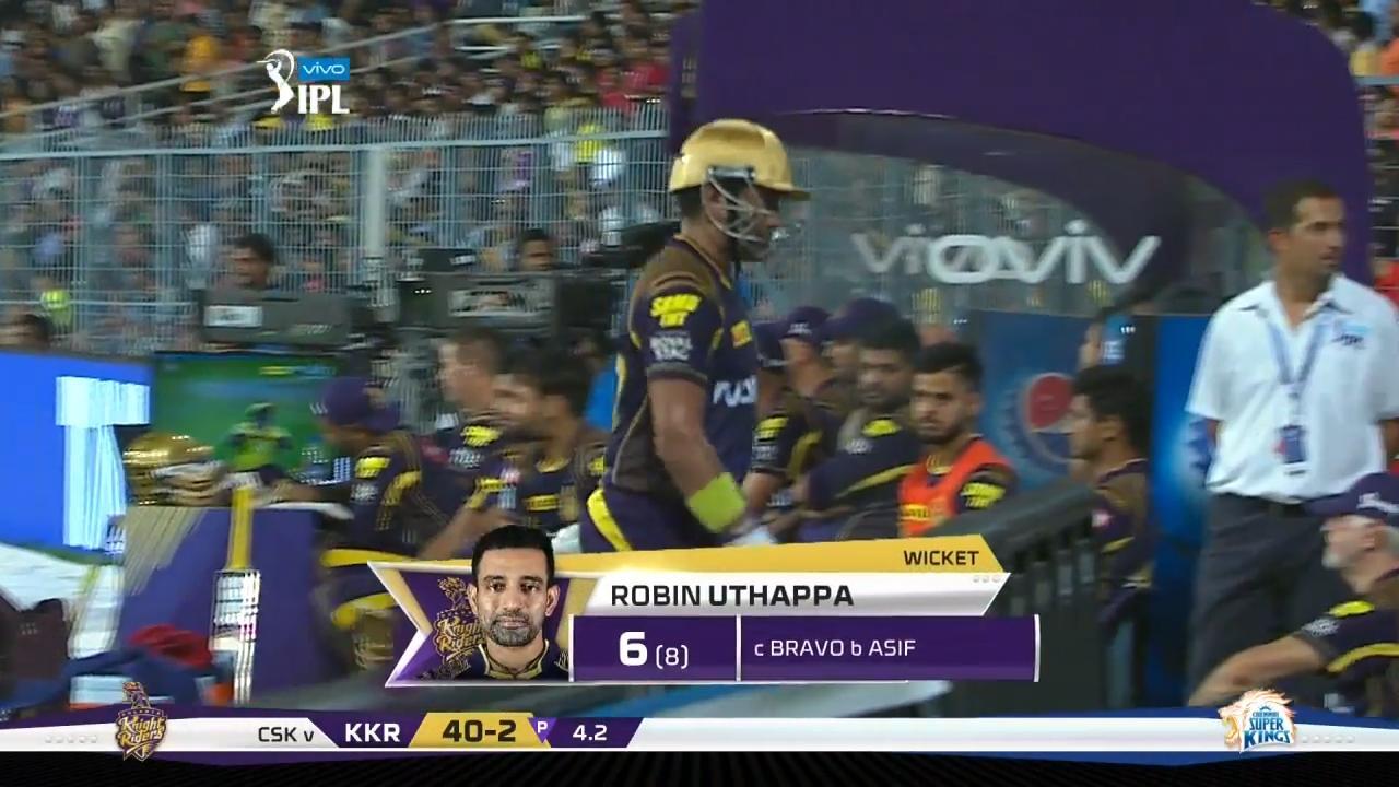 M33: KKR vs CSK – Robin Uthappa Wicket
