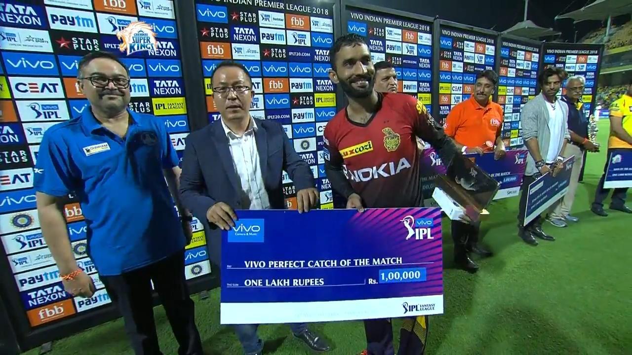 M05: CSK vs KKR – VIVO perfect catch of the match – Dinesh Karthik