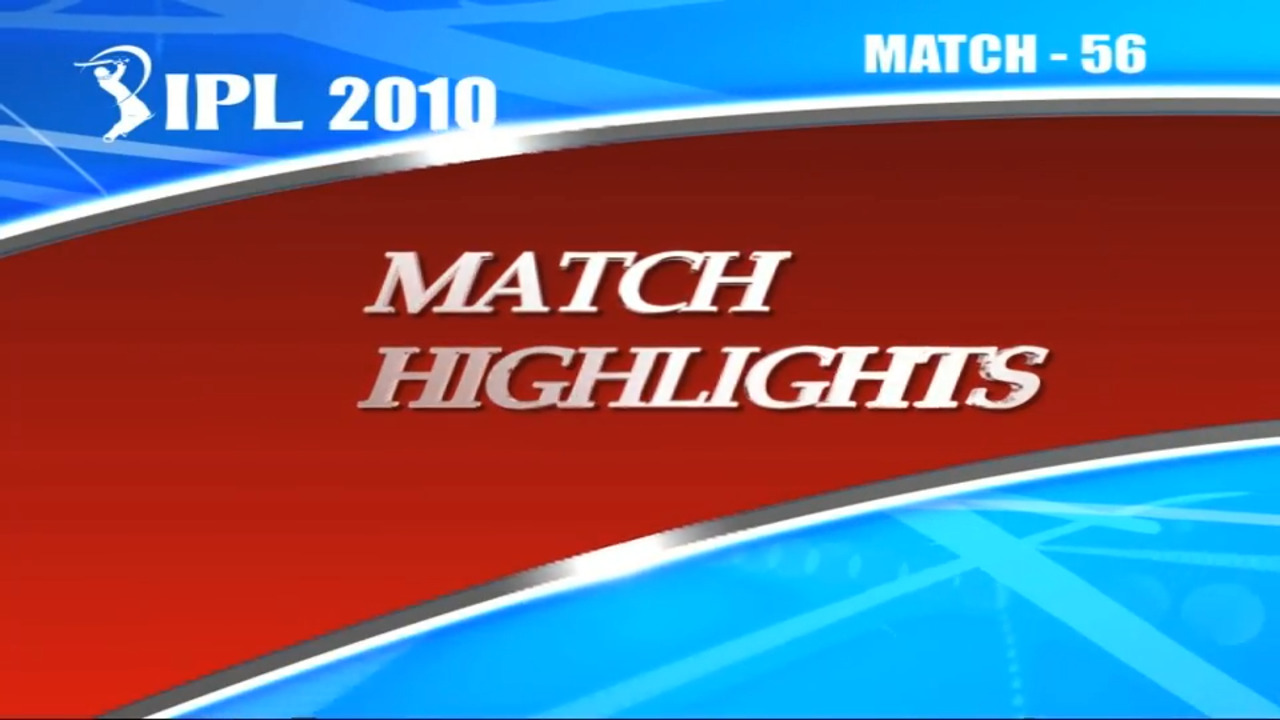 IPL 2010 Match 56 Highlights KKR vs MI background