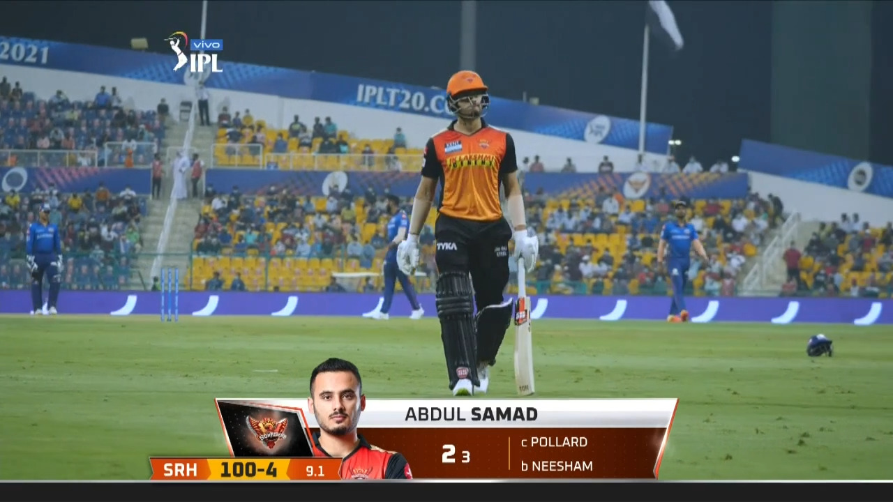 M55: SRH vs MI – Abdul Samad Wicket background