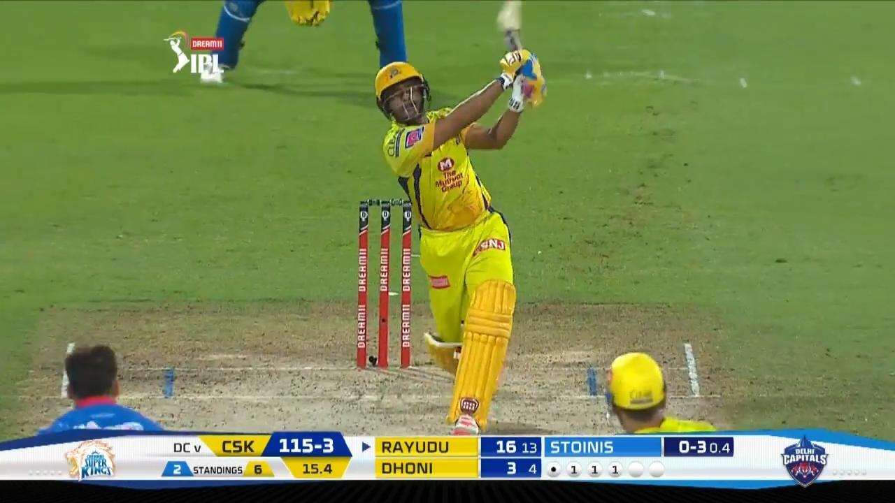 M34: DC vs CSK – Ambati Rayudu Six