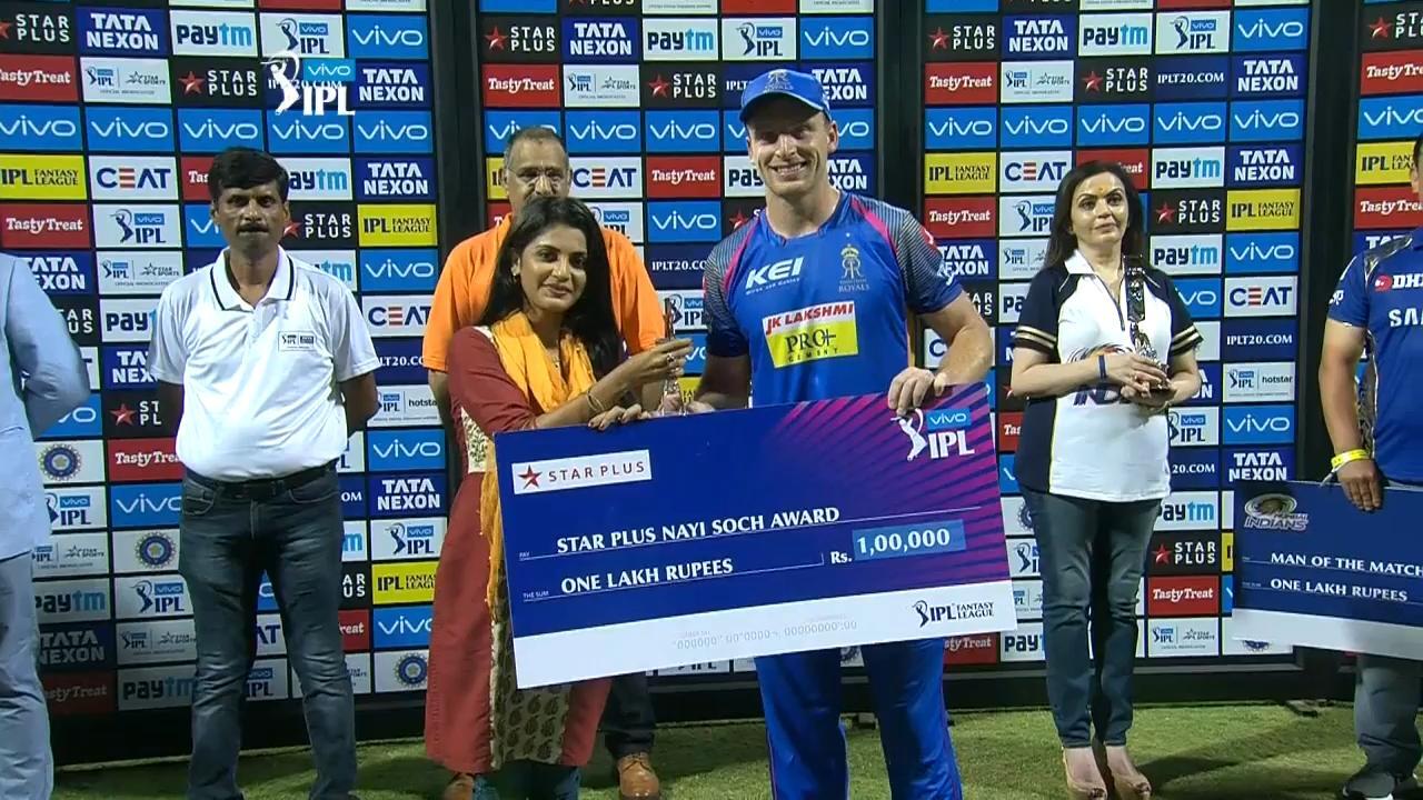 M47: MI vs RR – Star Plus nayi soch award – Jos Buttler